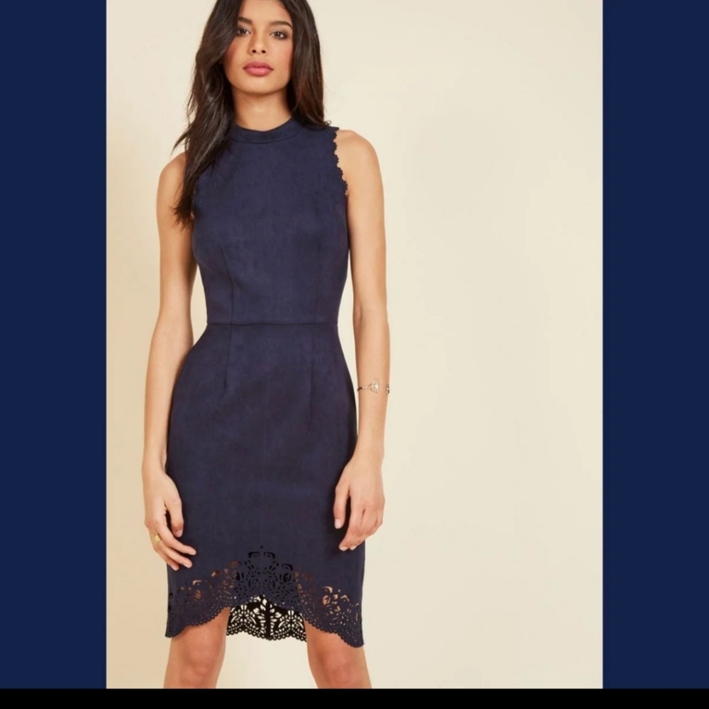 Soieblu (Modcloth brand) laser cut body con dress.